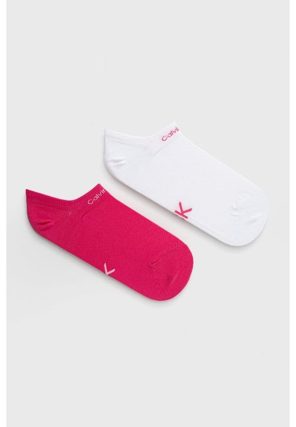 Calvin Klein Skarpetki (2-pack) damskie kolor różowy. Kolor: różowy