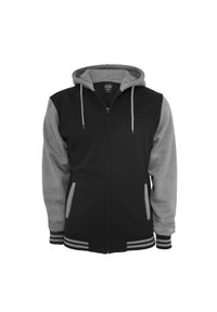 Urban Classics - Bluza z kapturem Urban Classic 2-tone zip. Typ kołnierza: kaptur. Kolor: szary, wielokolorowy, czarny #1