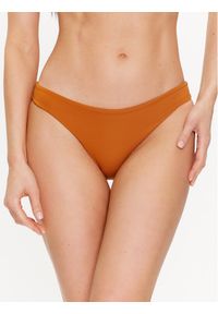 Calvin Klein Swimwear Dół od bikini KW0KW02044 Brązowy. Kolor: brązowy. Materiał: syntetyk