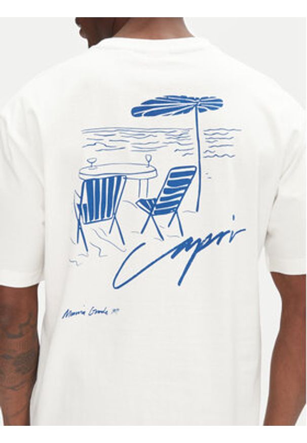 Only & Sons T-Shirt Milo 22034452 Biały Relaxed Fit. Kolor: biały. Materiał: bawełna