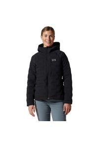 MOUNTAIN HARDWEAR - Damska kurtka z kapturem Mountain Hardwear Stretchdown. Typ kołnierza: kaptur. Kolor: czarny. Materiał: puch. Sezon: zima. Sport: turystyka piesza #1