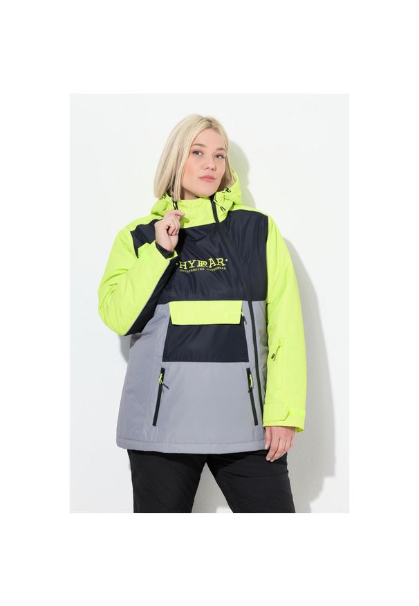 ULLA POPKEN - Damskie Kurtka HYPRAR Performance wodoodporna dwukierunkowy zamek błyskawiczny. Kolekcja: plus size. Kolor: szary. Materiał: poliester, materiał