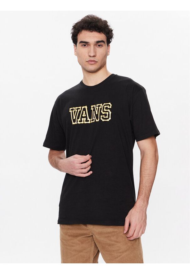 Vans T-Shirt Bones VN00003X Czarny Classic Fit. Kolor: czarny. Materiał: bawełna