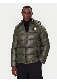 Karl Lagerfeld - KARL LAGERFELD Kurtka zimowa 505022554590 Zielony Regular Fit. Typ kołnierza: dekolt w karo. Kolor: zielony. Materiał: syntetyk. Sezon: zima #1