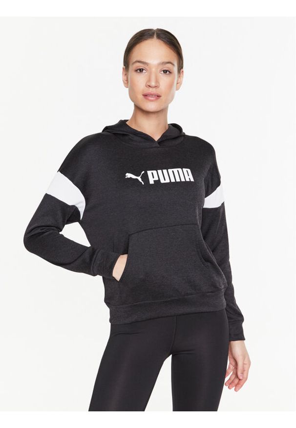 Puma Bluza Fit Tech 523079 Czarny Regular Fit. Kolor: czarny. Materiał: syntetyk