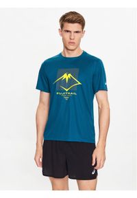 Asics T-Shirt ASICS Fujitrail Logo SS Top Tee Niebieski Regular Fit. Kolor: niebieski #1