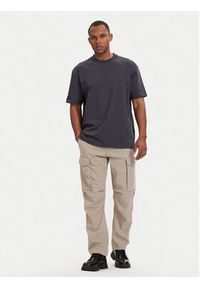 G-Star RAW - G-Star Raw T-Shirt Slub D28889-E512 Szary ciemny Relaxed Fit. Kolor: szary. Materiał: bawełna #3