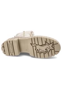 Beżowe Botki Mustang Ocieplane Buty Damskie. Kolor: beżowy. Sezon: jesień, zima. Styl: klasyczny #8