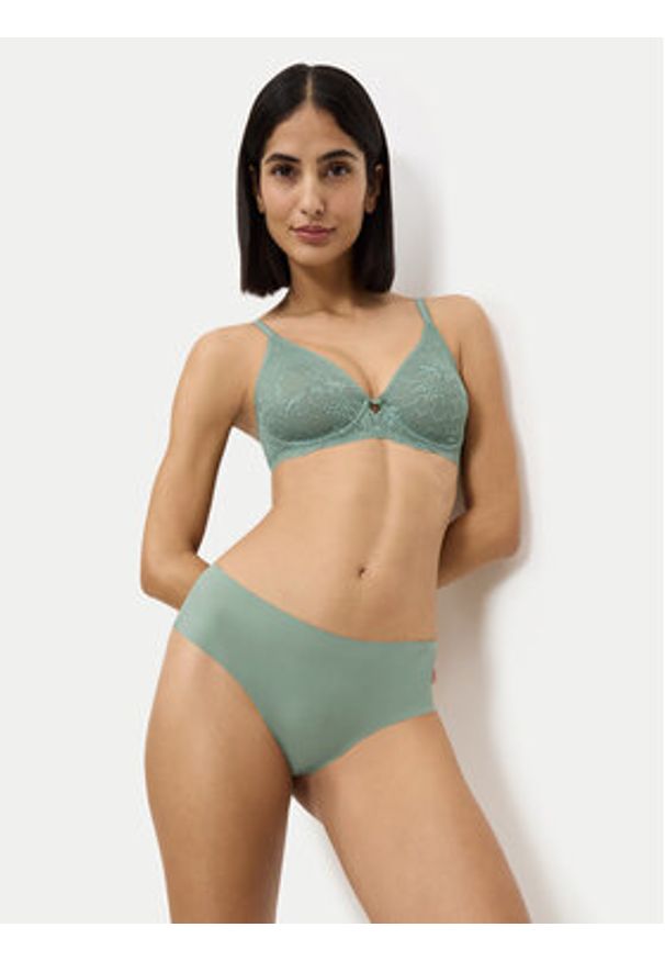 Triumph Biustonosz z fiszbiną Amourette Charm 10214458 Zielony. Kolor: zielony. Materiał: syntetyk