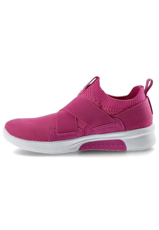 Big-Star - Sneakersy BIG STAR FF274889 Róż. Okazja: do pracy, na co dzień. Zapięcie: bez zapięcia. Kolor: różowy. Materiał: jeans, materiał. Szerokość cholewki: normalna. Wzór: paski. Styl: sportowy, casual