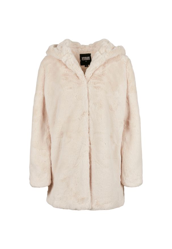 Damska kurtka z kapturem Urban Classics teddy coat. Typ kołnierza: kaptur. Kolor: biały. Sezon: zima