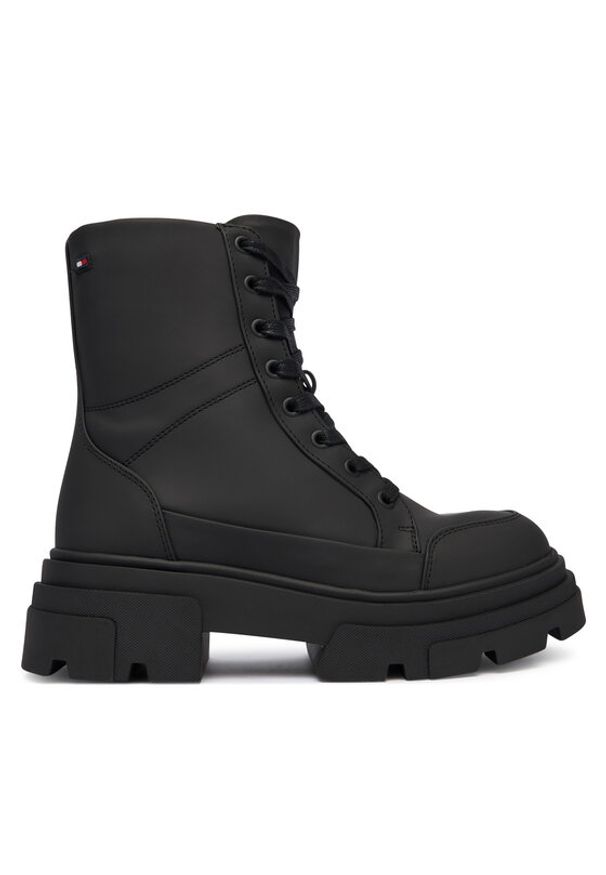 TOMMY HILFIGER - Tommy Hilfiger Trzewiki Tommytech Water Repellent Laceup FW0FW09161 Czarny. Kolor: czarny. Materiał: skóra