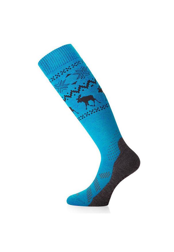 LASTING - Skarpety narciarskie uniseks Lasting FWW 518 Merino 85%. Kolor: niebieski, szary, wielokolorowy. Materiał: wełna. Sport: narciarstwo