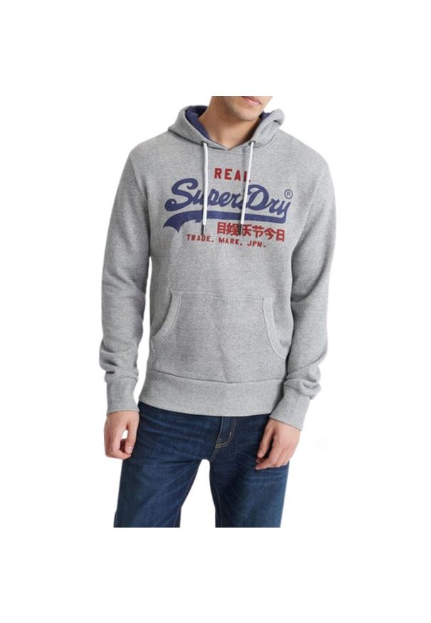 Bluza turystyczna męska Superdry Premium Goods. Kolor: szary. Materiał: poliester, bawełna