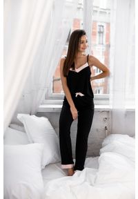 Sensis piżama damska kolor czarny. Kolor: czarny