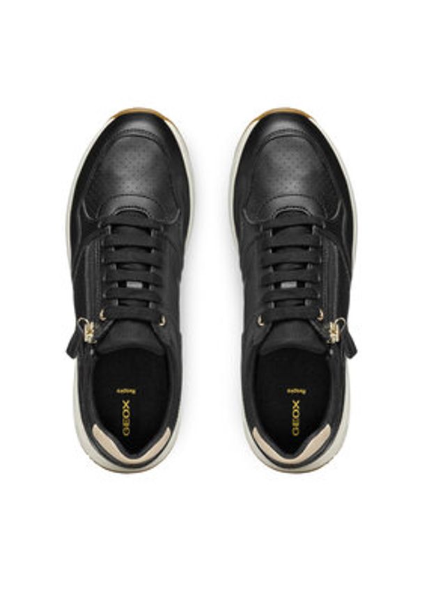 Geox Sneakersy D Bulmya D36NQB 0BCAR C9997 Czarny. Kolor: czarny. Materiał: skóra