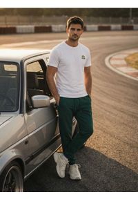 Sinsay - Spodnie dresowe jogger - zielony. Kolor: zielony. Materiał: dresówka #1