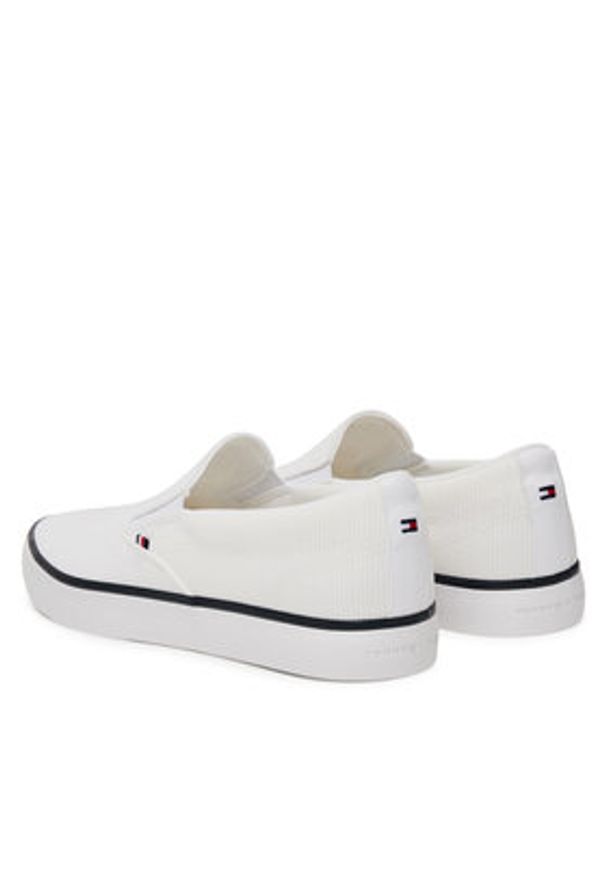 TOMMY HILFIGER - Tommy Hilfiger Tenisówki Th Hi Vulc Core Low Ii Slipon FM0FM05514 Biały. Kolor: biały. Materiał: materiał