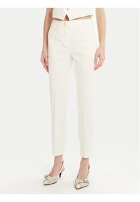 Marella Chinosy Dotto 2513781014 Biały Slim Fit. Kolor: biały. Materiał: syntetyk #1