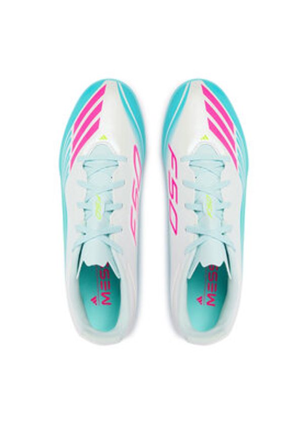 Adidas - adidas Buty do piłki nożnej F50 Messi Club Tf JQ0947 Biały. Kolor: biały. Materiał: materiał