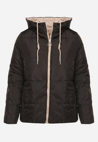 Born2be - Jasnobeżowa Dwustronna Kurtka Pikowana Ozdobiona Sznurkami Mivvena. Okazja: na co dzień. Kolor: beżowy. Materiał: jeans. Długość rękawa: długi rękaw. Długość: długie. Wzór: aplikacja. Styl: casual #4