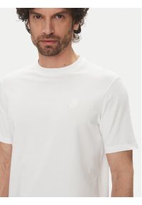 Karl Lagerfeld - KARL LAGERFELD T-Shirt 755750 500221 Biały Regular Fit. Typ kołnierza: dekolt w karo. Kolor: biały. Materiał: bawełna #4
