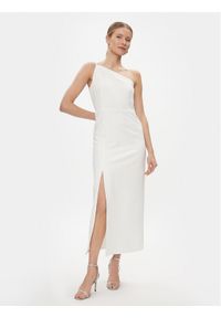 YAS Sukienka koktajlowa Izzie 26032133 Biały Regular Fit. Kolor: biały. Materiał: syntetyk. Styl: wizytowy