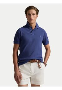 Polo Ralph Lauren Polo 710536856441 Granatowy Slim Fit. Typ kołnierza: polo. Kolor: niebieski. Materiał: bawełna #1