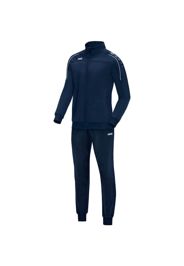 Dres Jako polyester Classico. Kolor: niebieski. Materiał: dresówka. Sport: piłka nożna