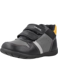 Geox - Kapcie GEOX B ELTHAN BOY Czarny. Kolor: czarny. Materiał: syntetyk, tkanina. Sport: turystyka piesza