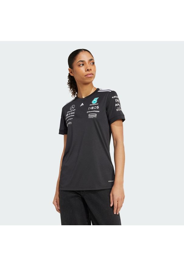 Adidas - Koszulka Mercedes - Amg Petronas Formula One Team Driver. Kolor: czarny, biały, wielokolorowy. Materiał: materiał. Sport: fitness