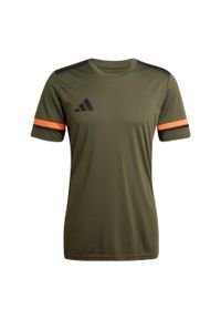 Adidas - Koszulka Squadra 25. Kolor: wielokolorowy, pomarańczowy, czarny, zielony. Materiał: materiał
