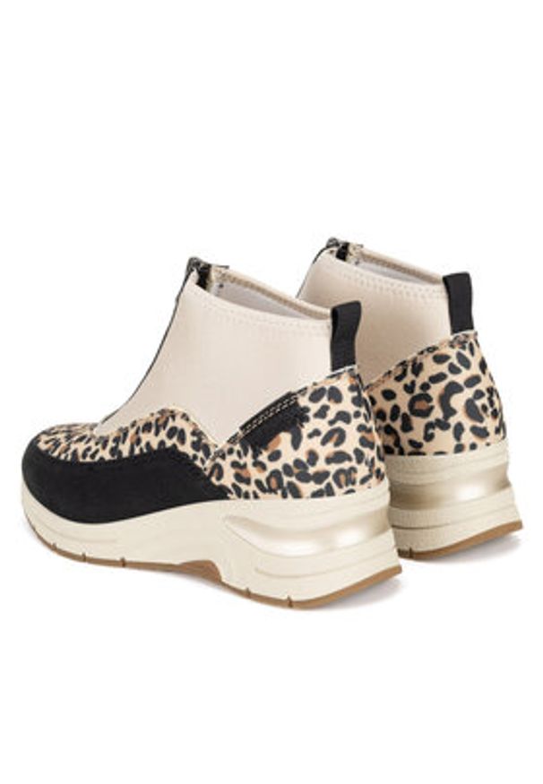 Rieker Sneakersy N9362-90 Beżowy. Kolor: beżowy. Materiał: materiał