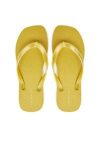 Calvin Klein Jeans Japonki Thong+ Tpu Metallic YW0YW01720 Żółty. Kolor: żółty