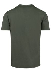 Męski T-Shirt -Brave Soul- Delikatny Efekt Sprania Tkaniny - Khaki. Okazja: na co dzień. Kolor: brązowy. Materiał: bawełna. Sezon: lato, wiosna. Styl: casual #4