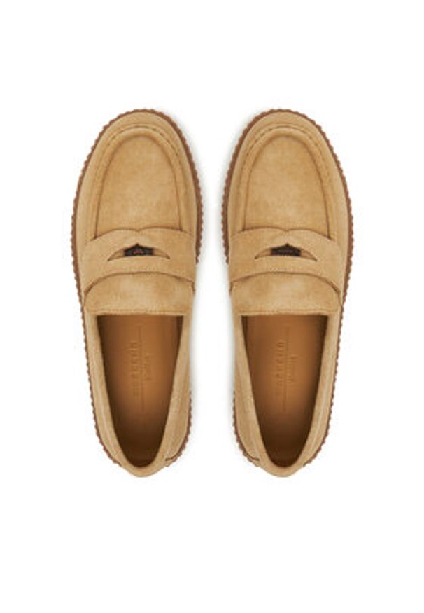 Weekend Max Mara Półbuty Kapokloafer 2525526054600 Beżowy. Kolor: beżowy. Materiał: zamsz, skóra