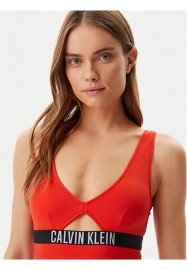 Calvin Klein Swimwear Strój kąpielowy KW0KW02746 Czerwony. Kolor: czerwony. Materiał: syntetyk