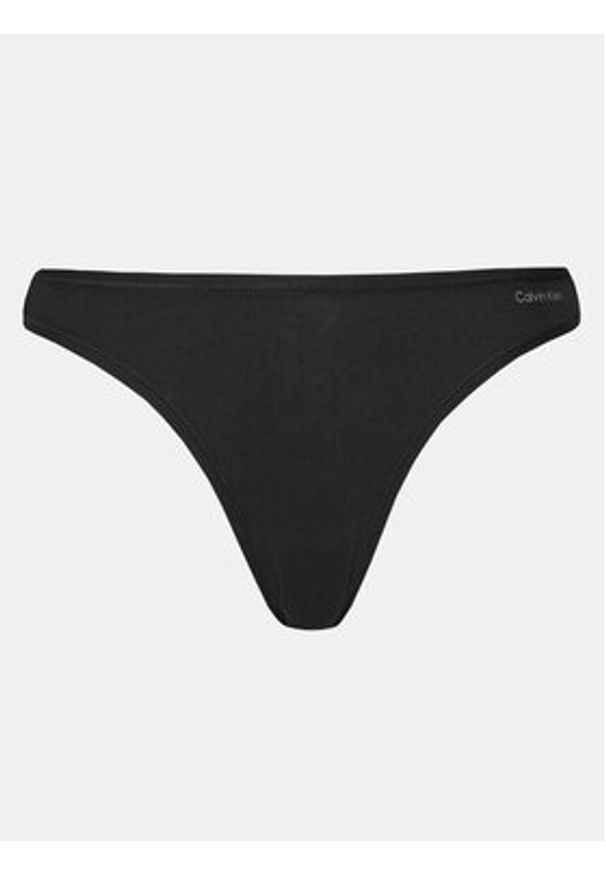 Calvin Klein Underwear Komplet 3 par stringów 000QD5217E Czarny. Kolor: czarny. Materiał: bawełna