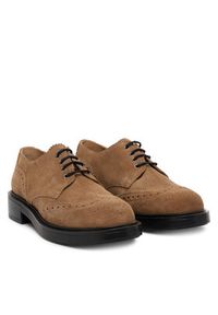 Pollini Oxfordy SA10273G1NTF0135 Brązowy. Kolor: brązowy. Materiał: zamsz, skóra #4