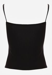 Renee - Czarny Top z Wiskozy na Podwójnych Ramiączkach Indrea. Okazja: na co dzień. Kolor: czarny. Materiał: wiskoza. Długość rękawa: na ramiączkach. Styl: casual, klasyczny #5