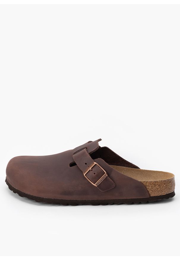 Birkenstock - Klapki męskie BIRKENSTOCK BOSTON SFB LEOI HABANA. Okazja: na co dzień, do pracy, na spacer. Kolor: brązowy. Styl: casual