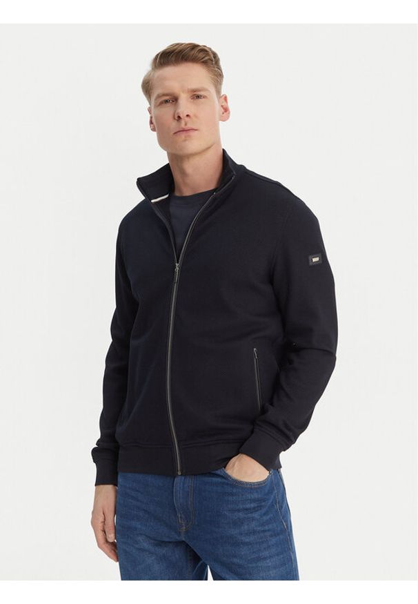 Bugatti Kardigan 8750-15175E Granatowy Regular Fit. Kolor: niebieski. Materiał: wiskoza