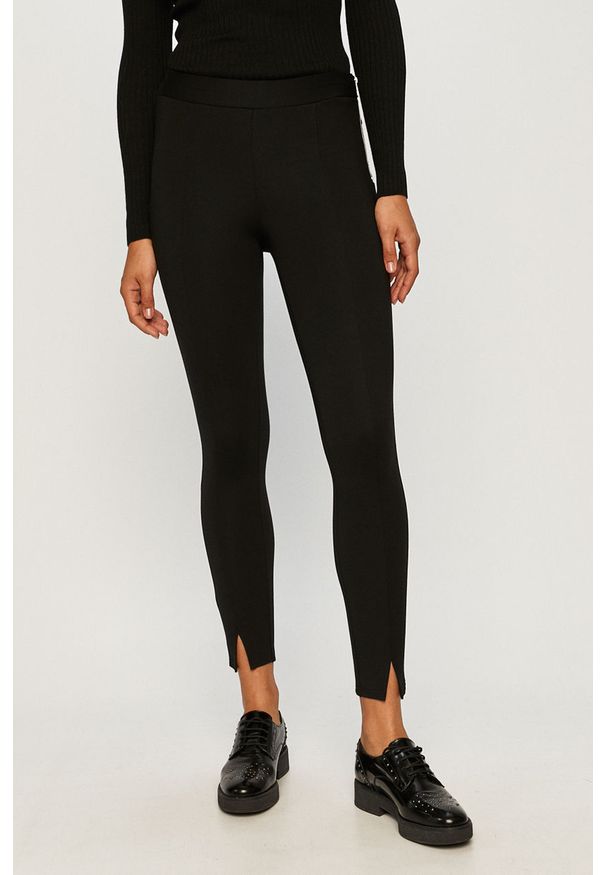 Vero Moda - Spodnie. Kolor: czarny. Materiał: nylon, wiskoza, dzianina, elastan. Wzór: gładki