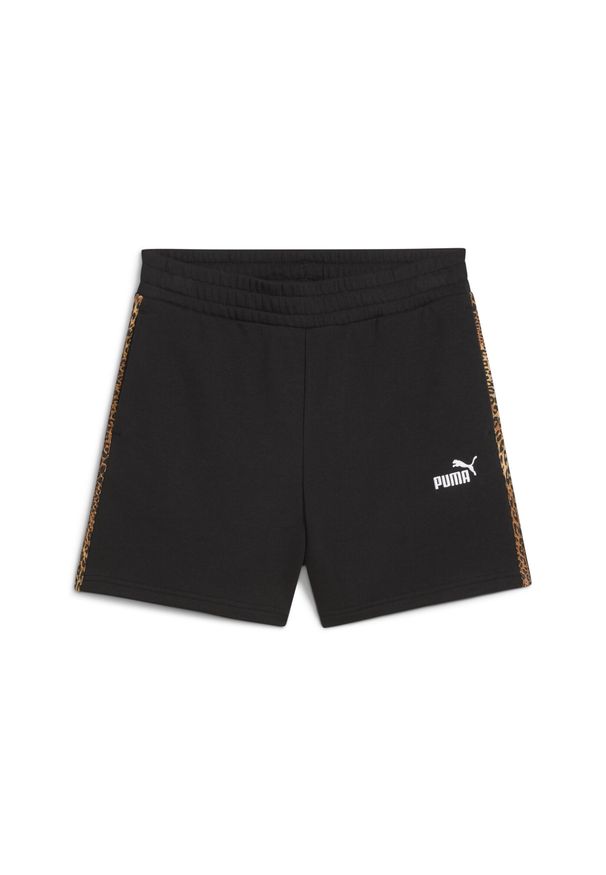 Puma - Damskie szorty Essentials 5" ze zwierzęcym nadrukiem PUMA Black. Kolor: czarny. Wzór: motyw zwierzęcy, nadruk. Sport: fitness
