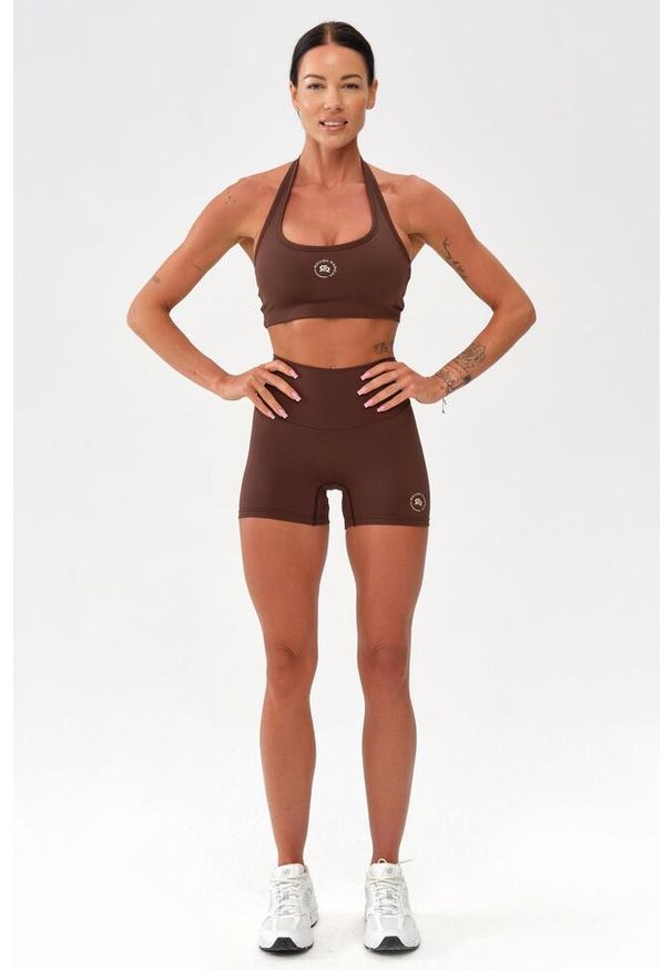 ROUGH RADICAL - Damskie spodenki szorty treningowe fitness Rough Radical Zoya Push-up Shorts. Kolor: brązowy. Sport: fitness