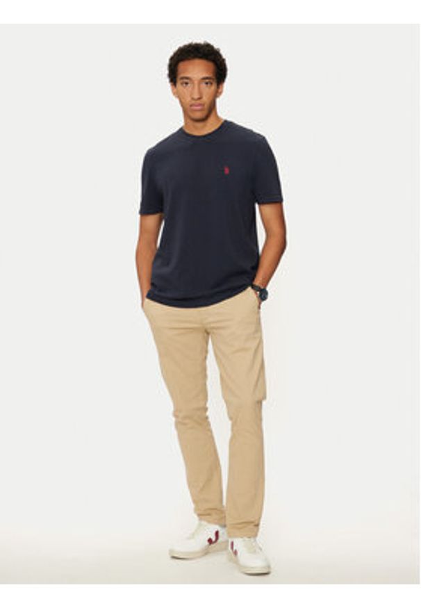 U.S. Polo Assn. T-Shirt MUP3617 Granatowy Regular Fit. Typ kołnierza: polo. Kolor: niebieski. Materiał: bawełna