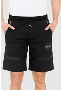 La Martina - LA MARTINA Czarne męskie szorty Regular Fit, Rozmiar XL. Kolor: czarny. Materiał: poliester #7