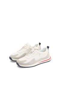 Kazar - Skórzane sneakersy męskie z kolorowymi detalami. Materiał: skóra, zamsz. Wzór: kolorowy #3