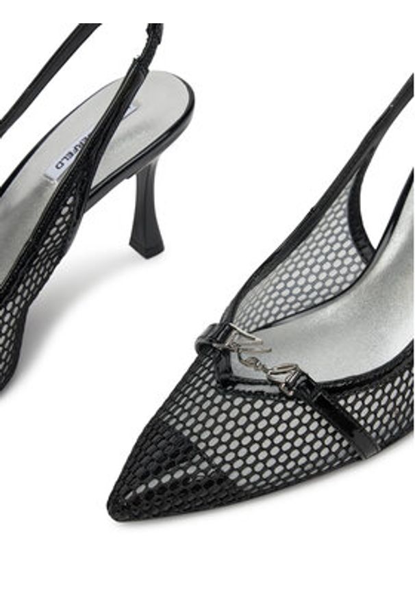 Karl Lagerfeld - KARL LAGERFELD Sandały Sienna KL32704A Czarny. Kolor: czarny. Materiał: materiał