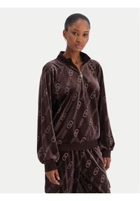 Liu Jo Sport Bluza TF5110 J4955 Brązowy Relaxed Fit. Kolor: brązowy. Materiał: syntetyk #1